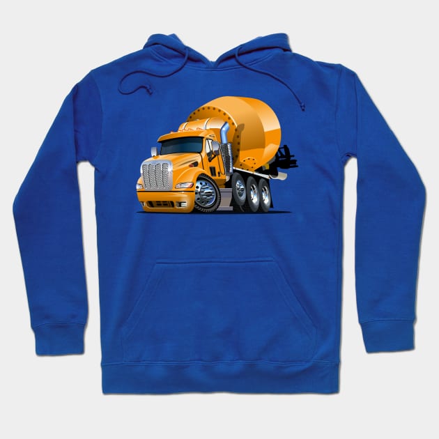 Cartoon Mixer Truck Hoodie by Mechanik